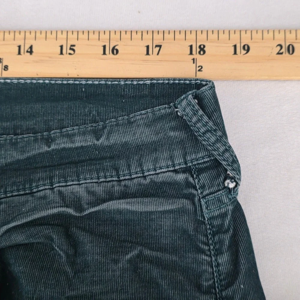 True Religion Bobby Mens Straight Leg Corduroy Pants Teal‎ Blue Green Size 36X33